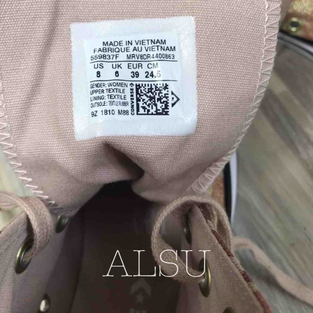 NWT Converse High Top particle beige Women's Size 10 AUTHENTIC 559837F - Picture 6 of 8